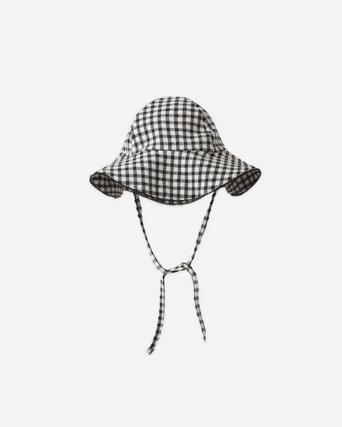 Rylee & Cru - Floppy Swim Hat in Black Gingham