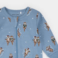 Petit Lem - Otterly Festive Print on Pearl Blue Sleeper