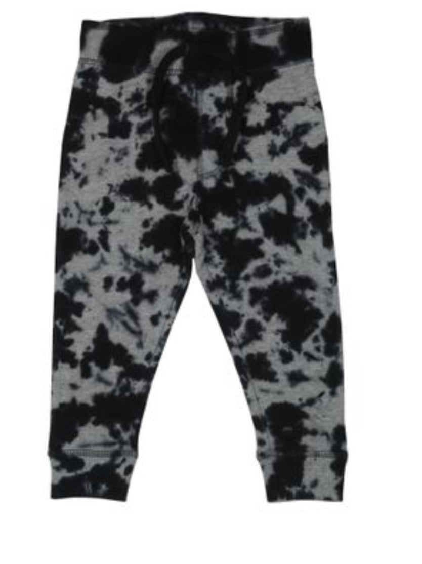 Mish Kids  - Tie Dye Jogger Pants - Heather/Black