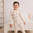 Petit Lem - Pj Set Highland Cow Print on Crème LunaKnit