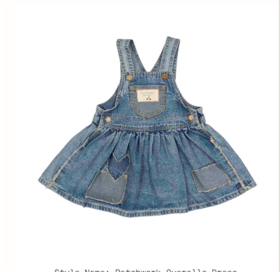 Wild Wawa - Patchwork Overall Dress in Sunflowers