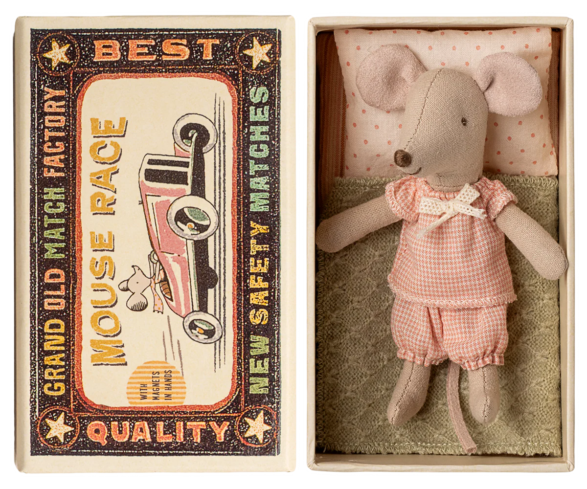 Maileg - Mouse Race Little Sister in Matchbox