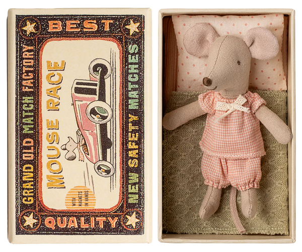 Maileg - Mouse Race Little Sister in Matchbox