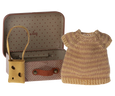 Maileg - Knitted Dress & Bag in Suitcase, Mouse - Big Sister