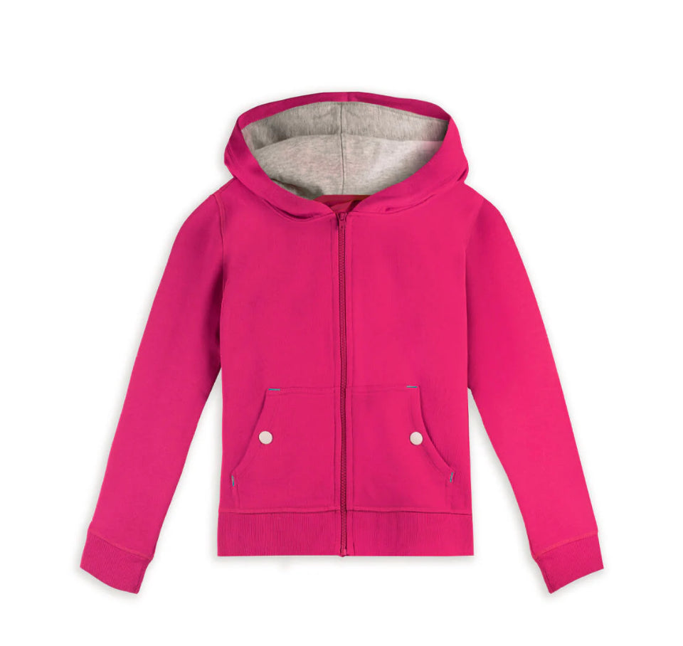 Mightly - Zip up Hoodie - Magenta - Organic Cotton