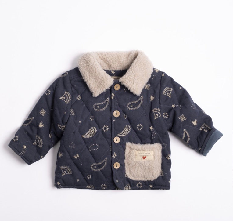 Wild Wawa - Quilted Jacket in Midnight Bandana