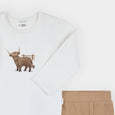 Petit Lem - Highland Cow 2pc LunaKnit Bodysuit Set