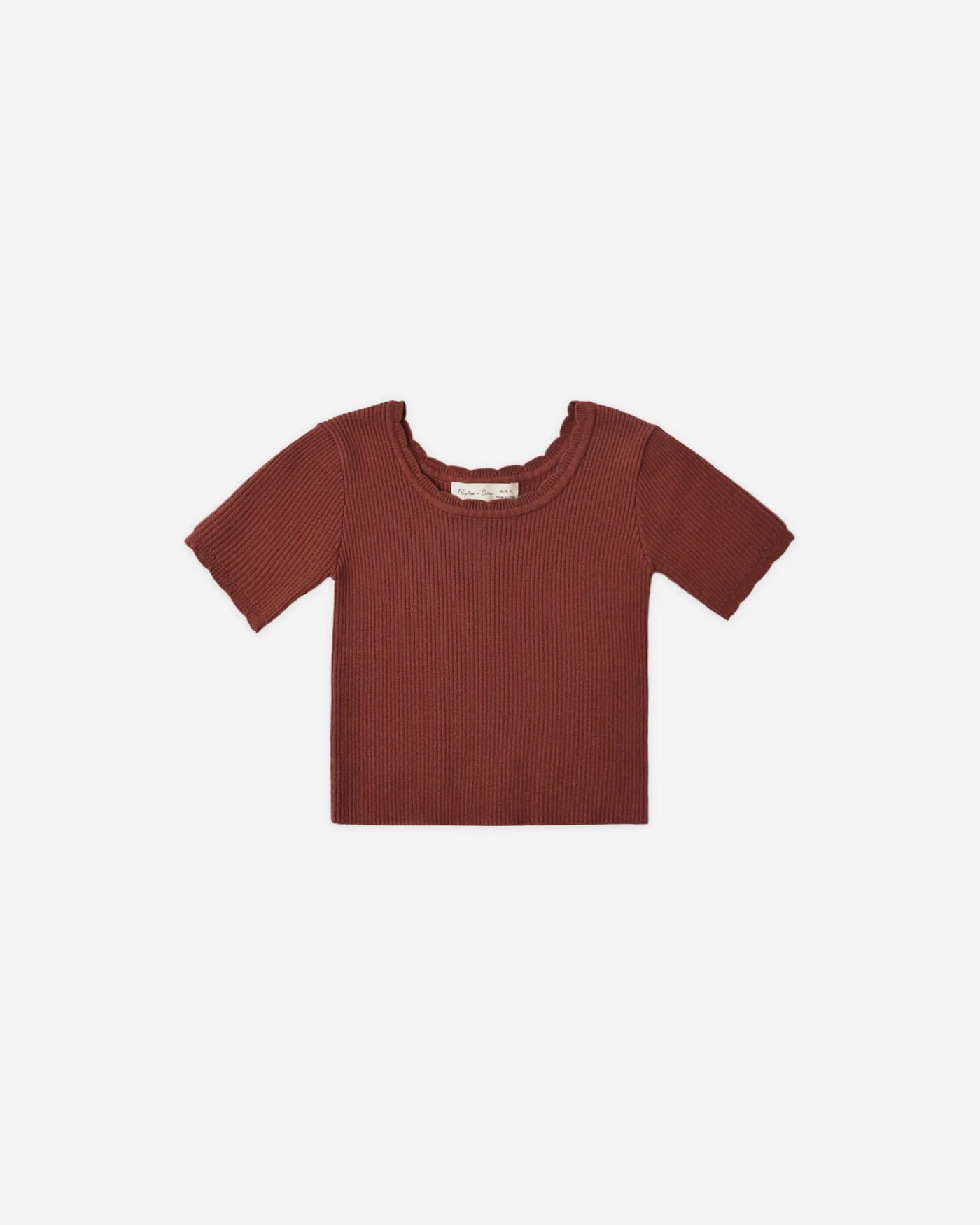 Rylee & Cru l Scallop Tee - Brick