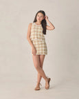 Rylee & Cru l Teen Crochet Tank Set Citron Daisy Check