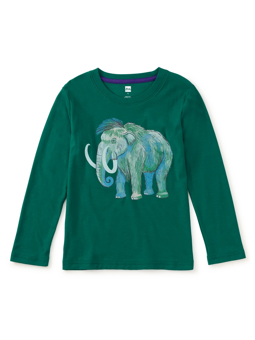 Tea Collection - Long Sleeve Woolly Mammoth Graphic Tee