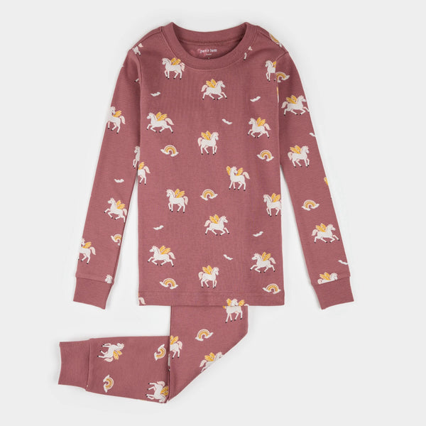 Petit Lem - Rainbow Pegasus on Dark Pink Pajama