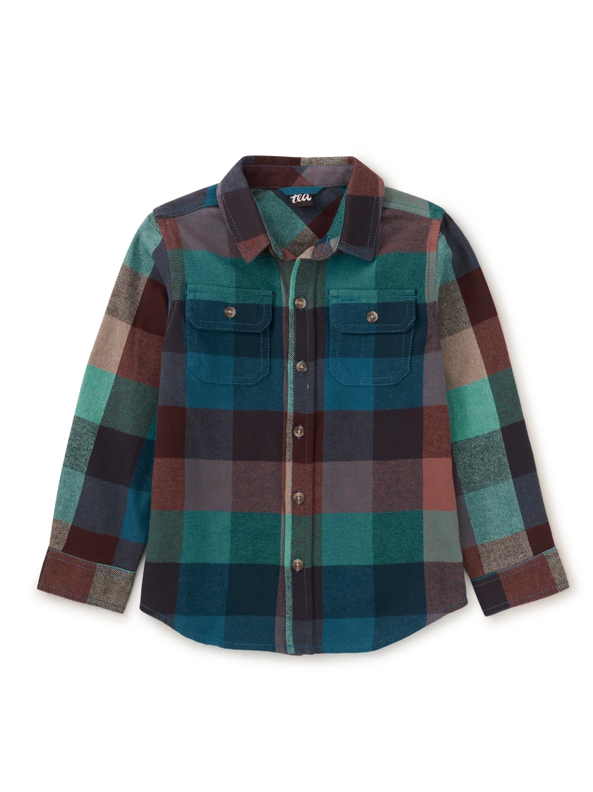 Tea Collection - Flannel Button Up Shirt - Anatolian Plaid
