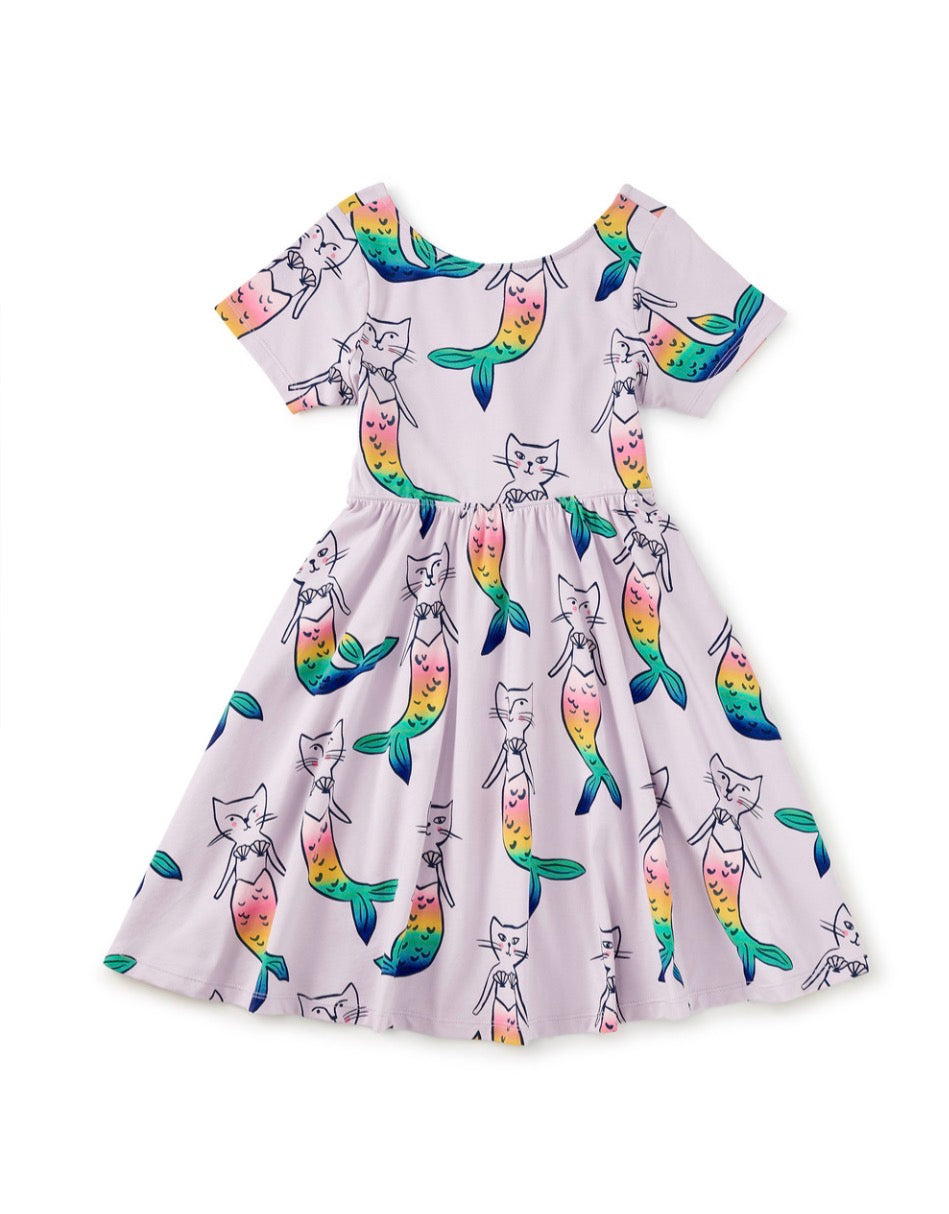 Tea Collection - Twist Back Ballet Dress in Mercat