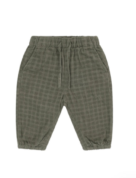 Minymo - Infant - Green Plaid Corduroy Pants
