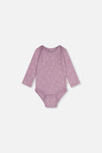 Deux Par Deux | Organic Cotton Onesie - Purple Floral print