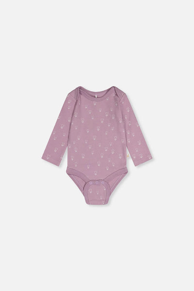 Deux Par Deux | Organic Cotton Onesie - Purple Floral print