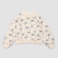 Miles the Label - Bow Print on Ivory Girl's Sweatshirt