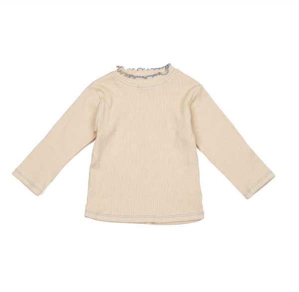 Wild Wawa - Ribbed Turtleneck in Natural Denim