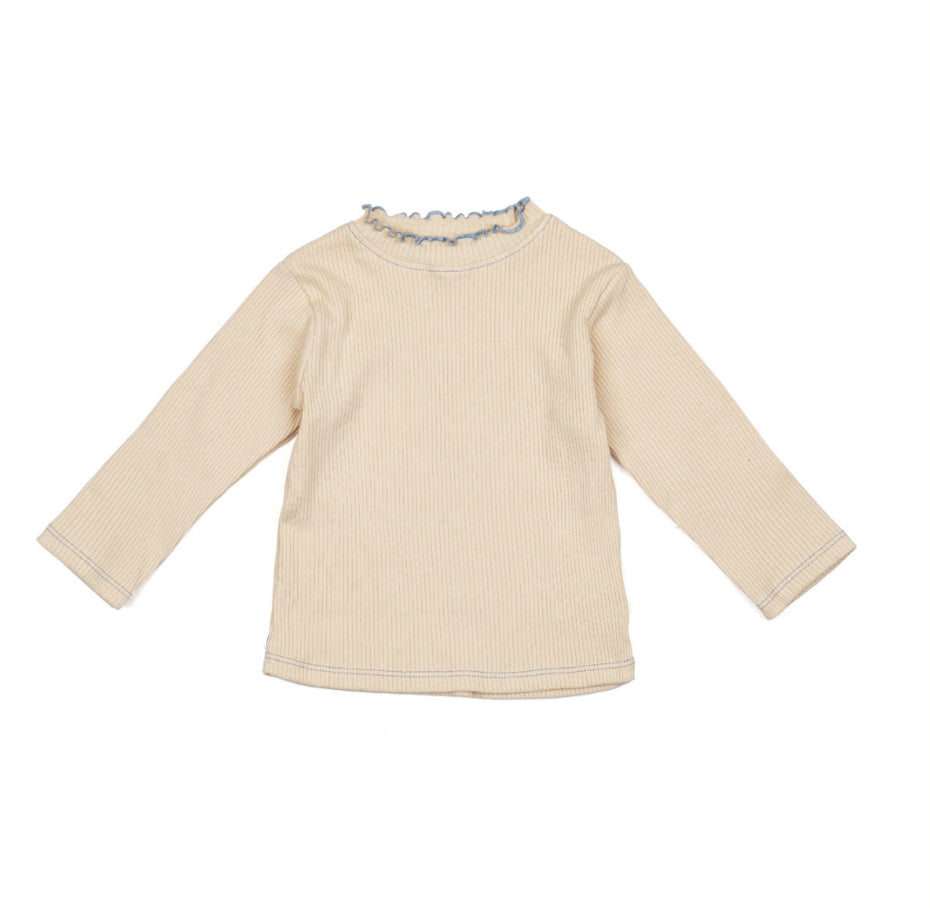 Wild Wawa - Ribbed Turtleneck in Natural Denim