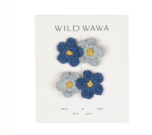 Wild Wawa - Crochet Clip - Baby Blue
