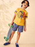 Tea Collection - Fearless Lion Sporty Graphic Tee - Gold