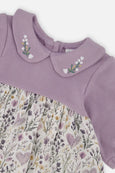 Deux Par Deux | Organic Cotton Dress & Legging Set - Beige With Heart