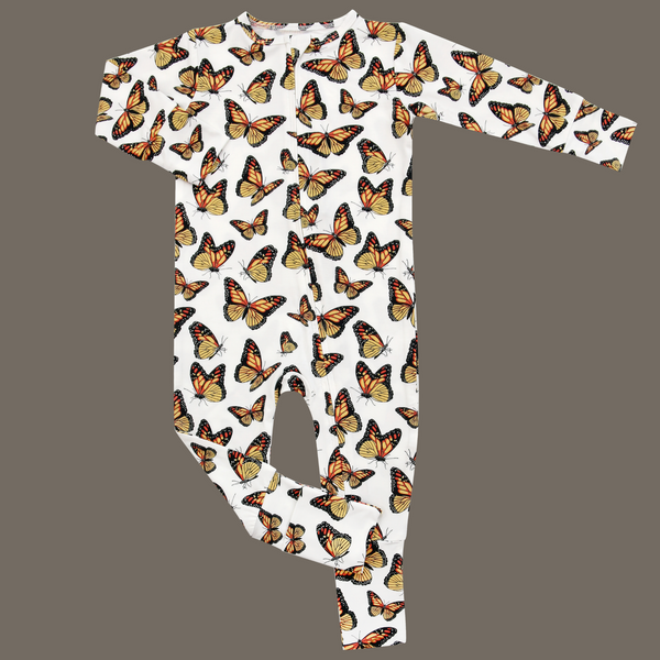 Sweet Bamboo - Great Migration - Convertible Zipper Romper