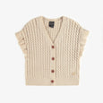 Souris Mini - Short Sleeved Cream Knitted Vest