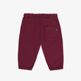 Souris Mini - Burgundy Relaxed French Terry Baby Pants