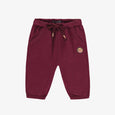 Souris Mini - Burgundy Relaxed French Terry Baby Pants