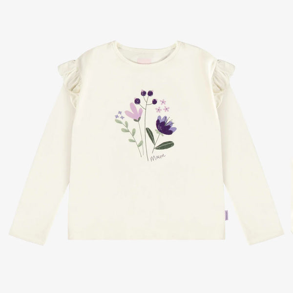 Souris Mini - Long Sleeve Shirt Purple Flower Shirt