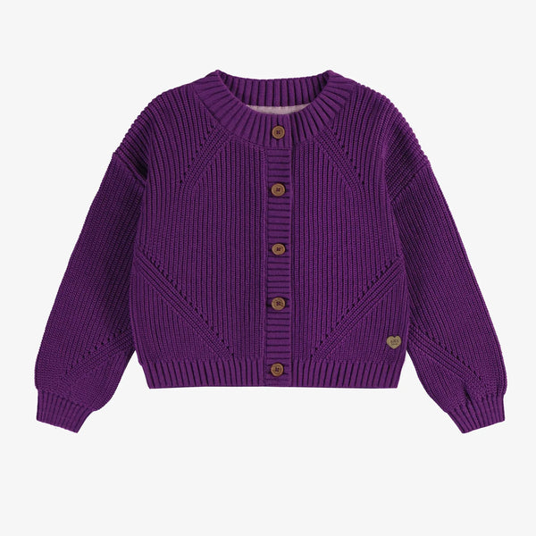 Souris Mini - Purple Knitted Cardigan