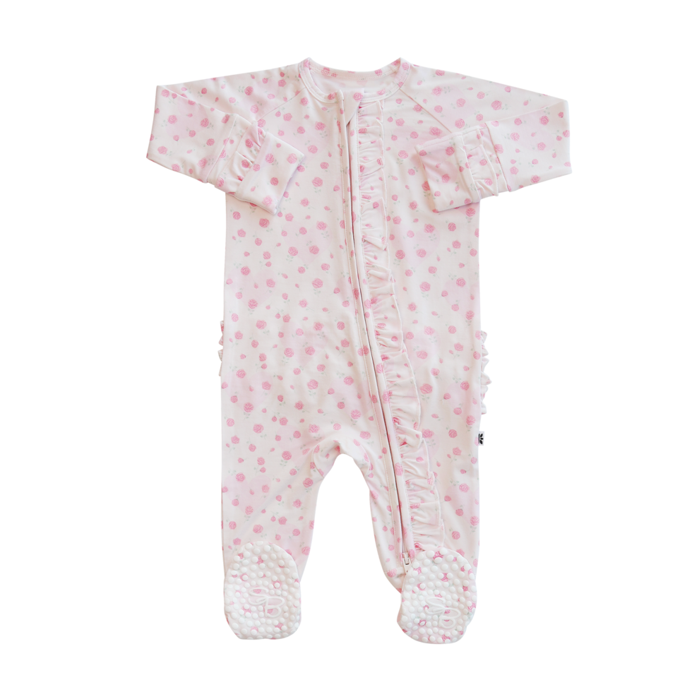 Sweet Bamboo - Double Love- Zipper Footie -