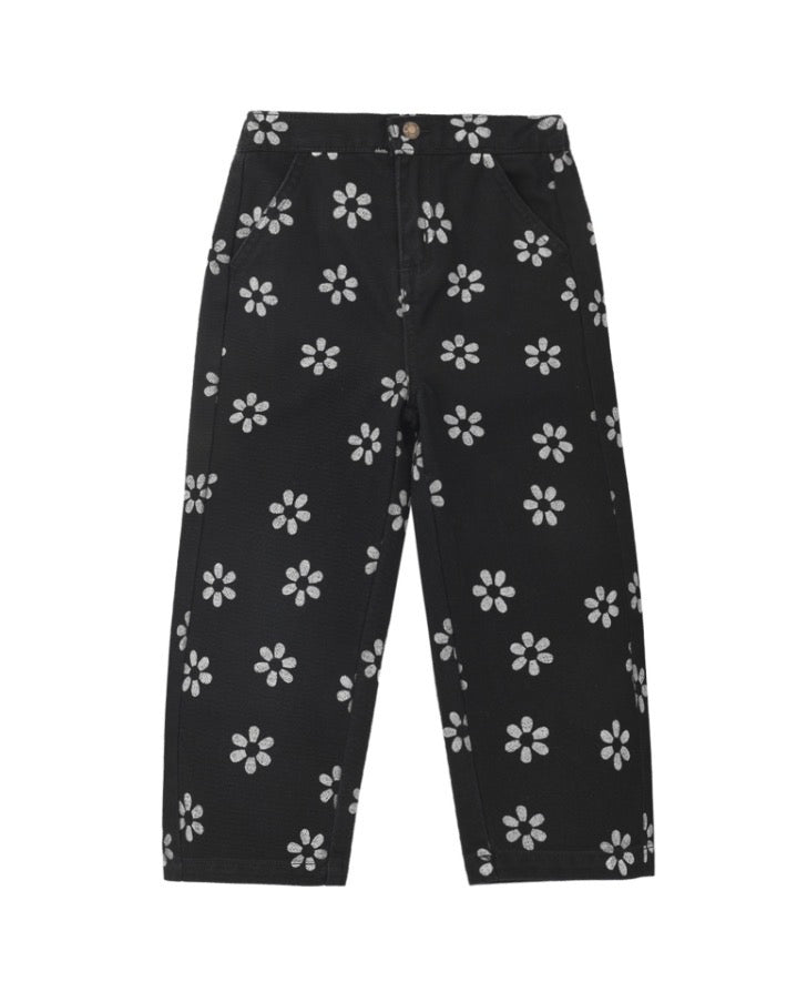 Rylee & Cru l Barrel Leg Denim Pants - Daisy