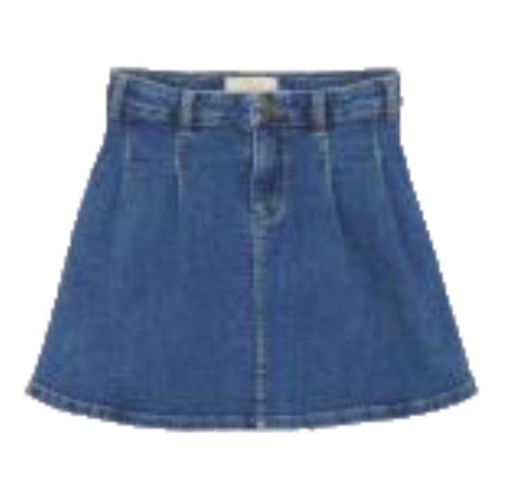 Creamie - Pleated Jean Skirt