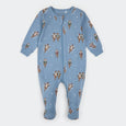 Petit Lem - Otterly Festive Print on Pearl Blue Sleeper