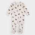 Petit Lem - Highland Cow Print on Crème LunaKnit Sleeper