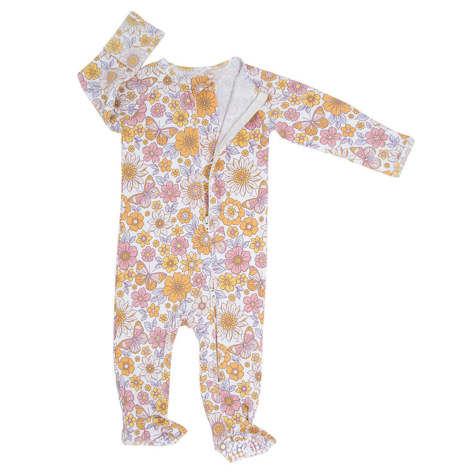 Sweet Bamboo - Kim's Calling - Piped Zipper Footie