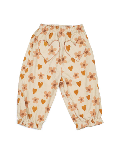 Wild Wawa - Heart Pocket Pants in Desert Rose Hearts