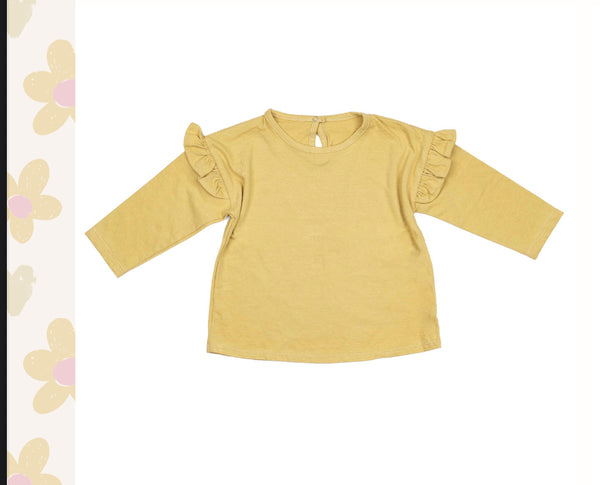 Wild Wawa - Ruffle Everyday top in Honey
