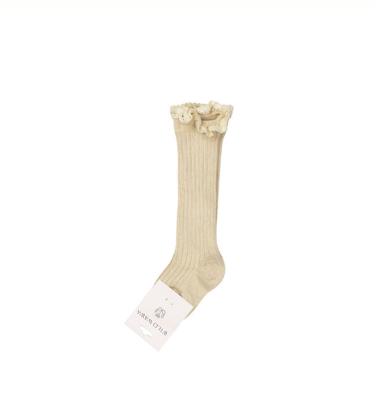 Wild Wawa - Knee High Socks in Taupe