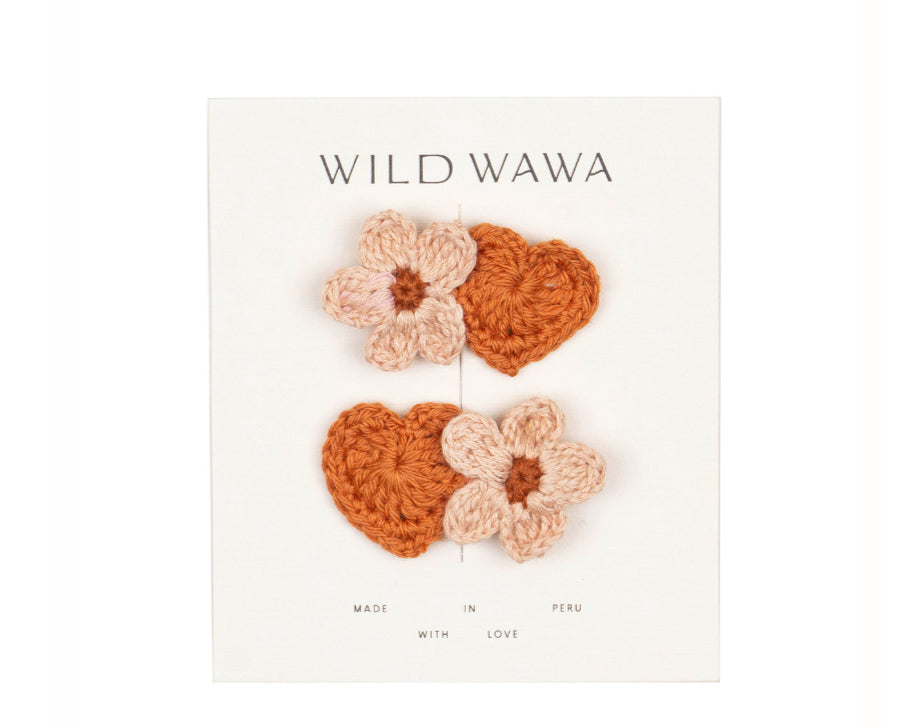 Wild Wawa - Crochet Clip - Desert Rose