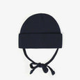 Souris Mini - NAVY OUTDOOR HAT WITH CORDS IN RIBBED KNIT