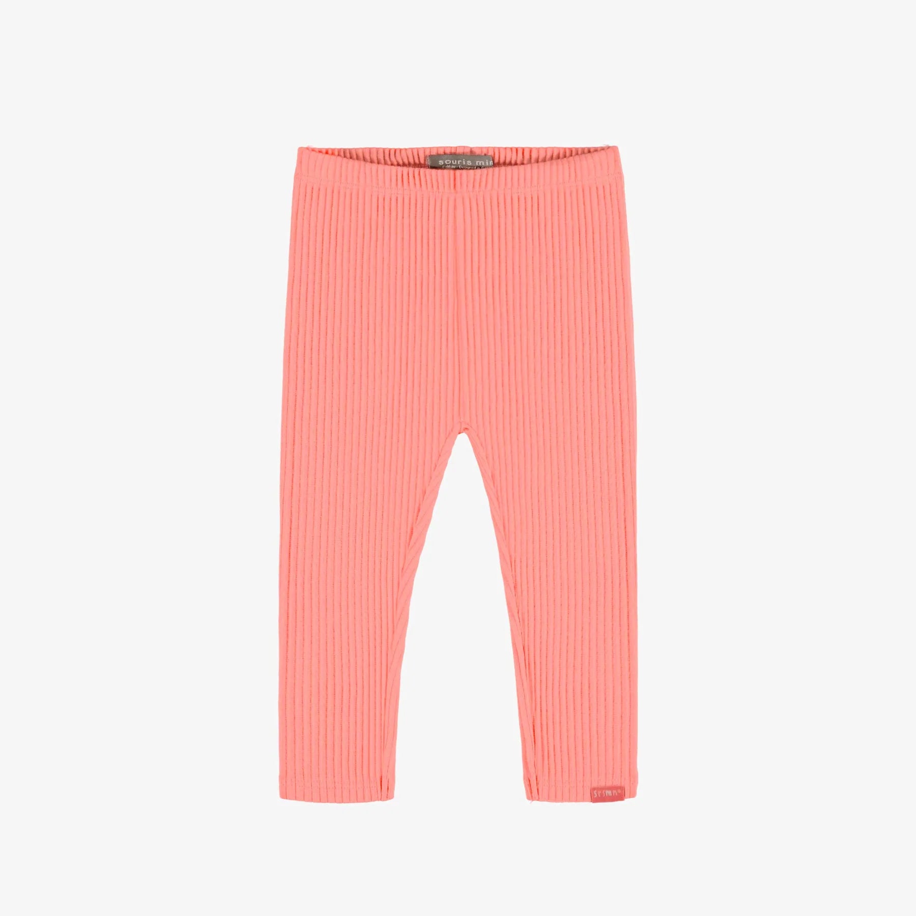 Light pink long legging in ribbed cotton, child - Souris Mini – Souris Mini