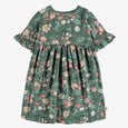 Souris Mini - Green Floral Flared Dress