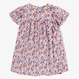 Souris Mini - Purple Flowery Dress with Short Sleeves