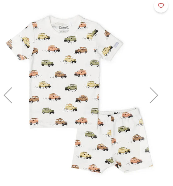 Coccoli - Jeeps on Cream Short Sleeve Pajamas