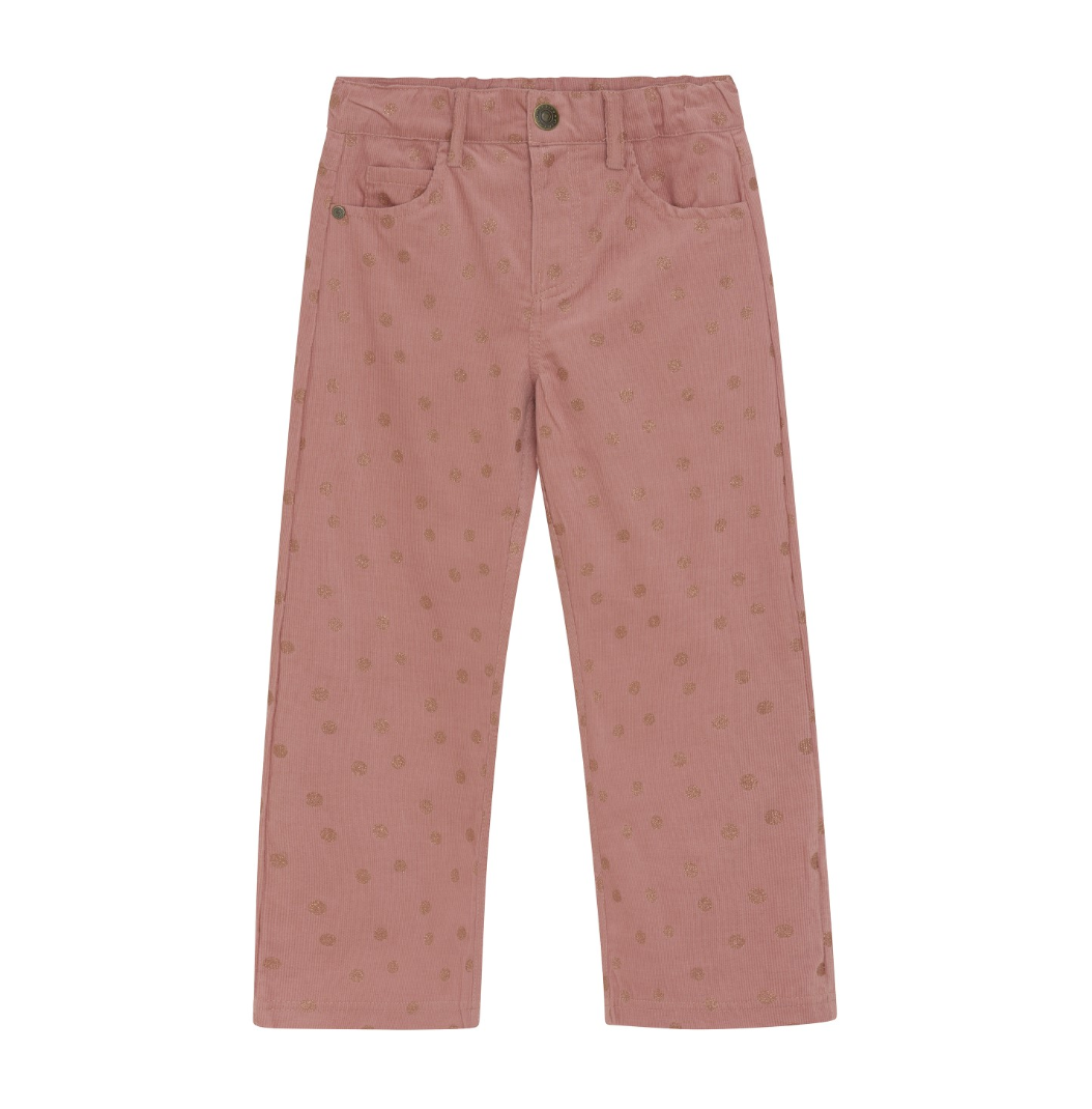 Minymo -  Dusty Rose Sparkle Dot Corduroy