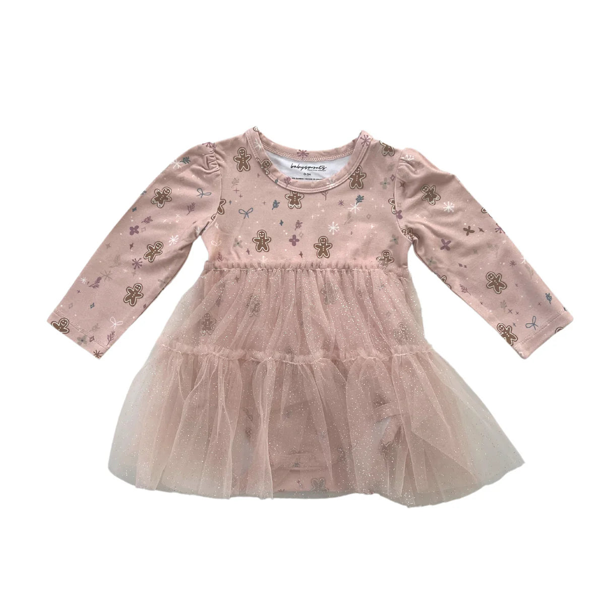 BabySprout - Tulle Bodysuit Gingerbread Dress