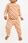 Little One Shop - Fall Checkered Bamboo Set